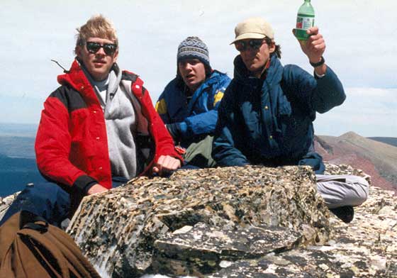 Click for a larger image - Tony on a peak in Montana